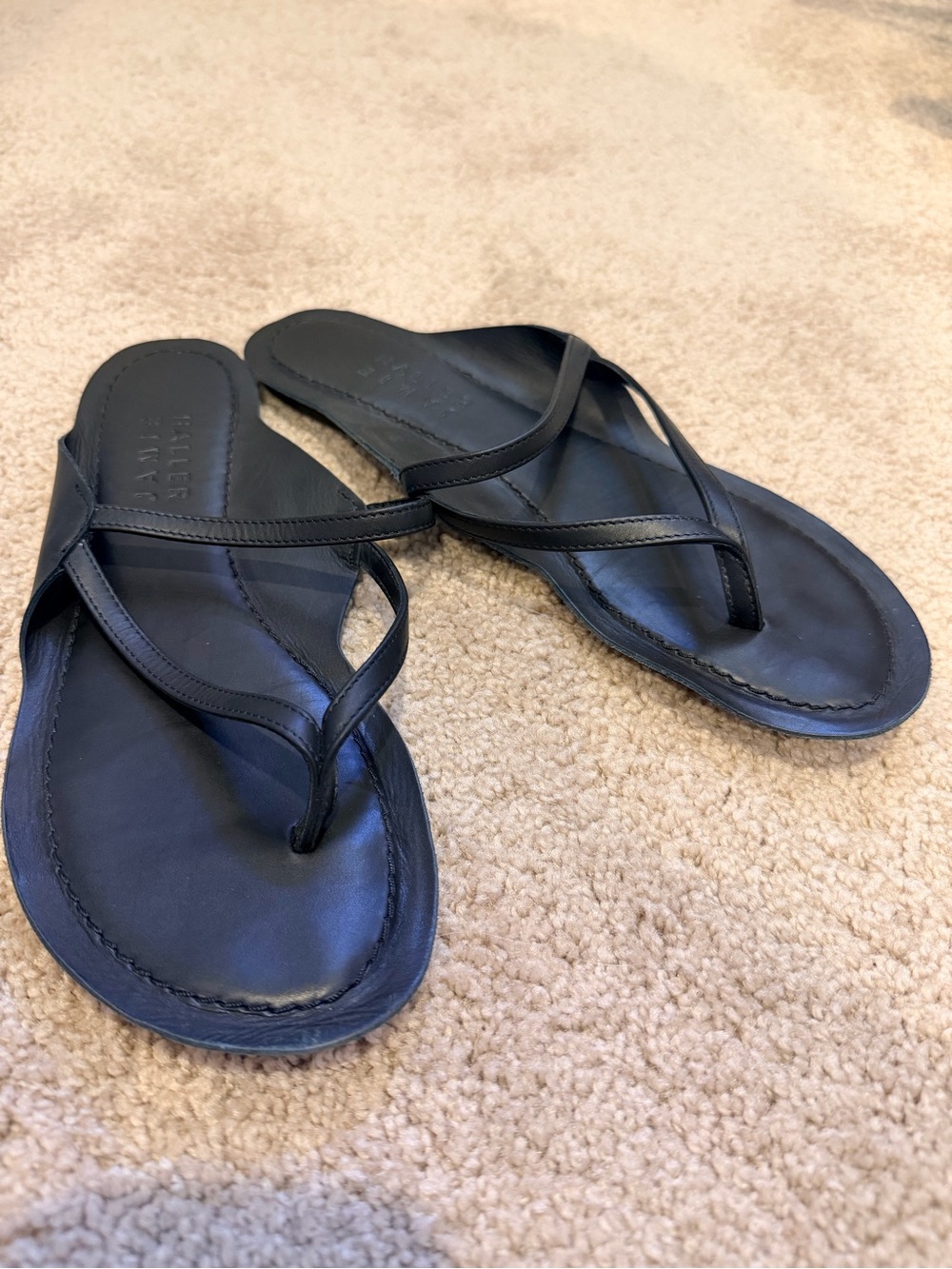 Jamie Haller Women's Black Leather Thong Sandals Size 41